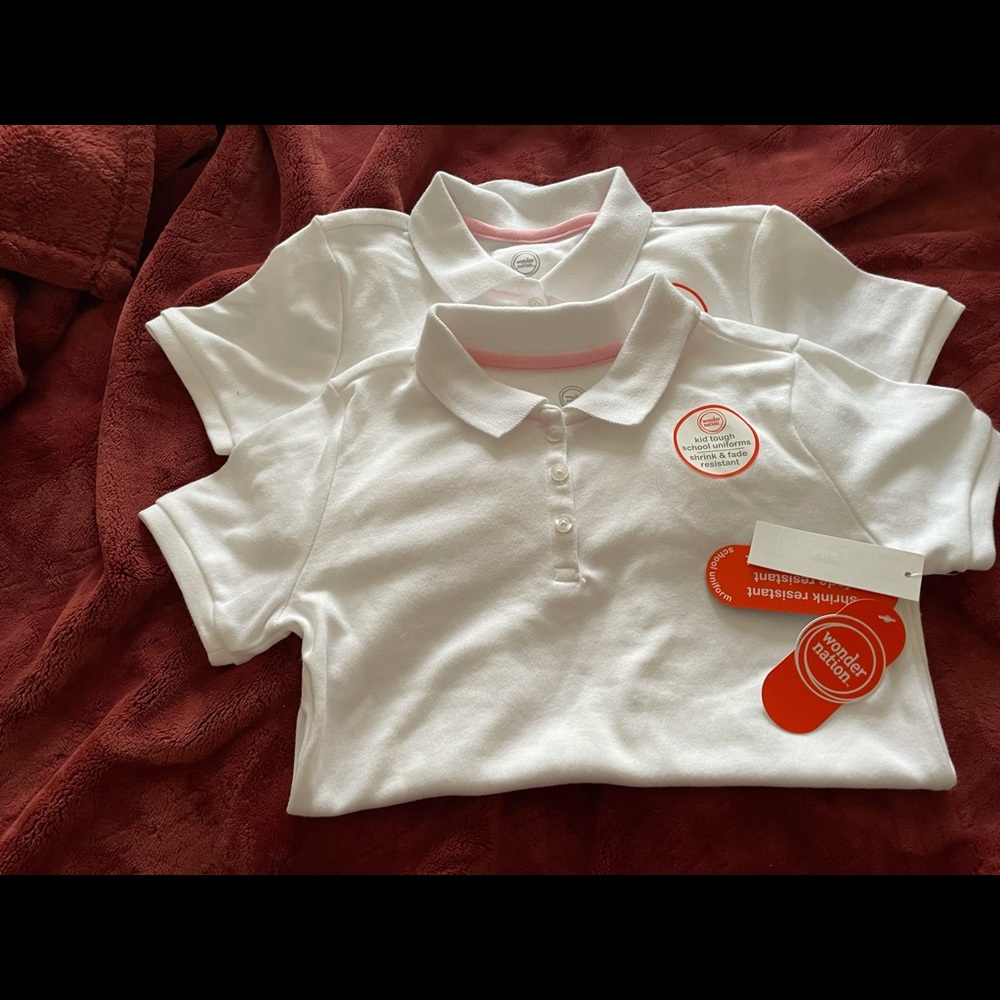 NWT girls uniform shirts